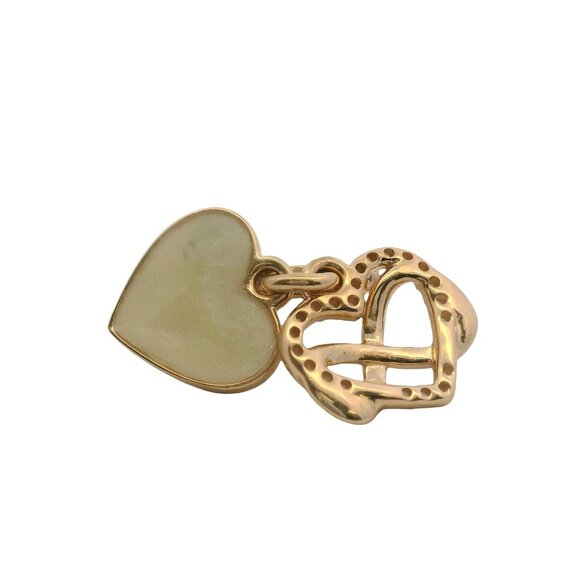 Pandora Solid 14kt Yellow Gold CZ and Enamel Infinity Heart Family Dangle Charm - Picture 9 of 10
